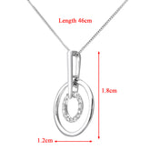 Micro Set Diamond Circles Pendant in 9ct White Gold
